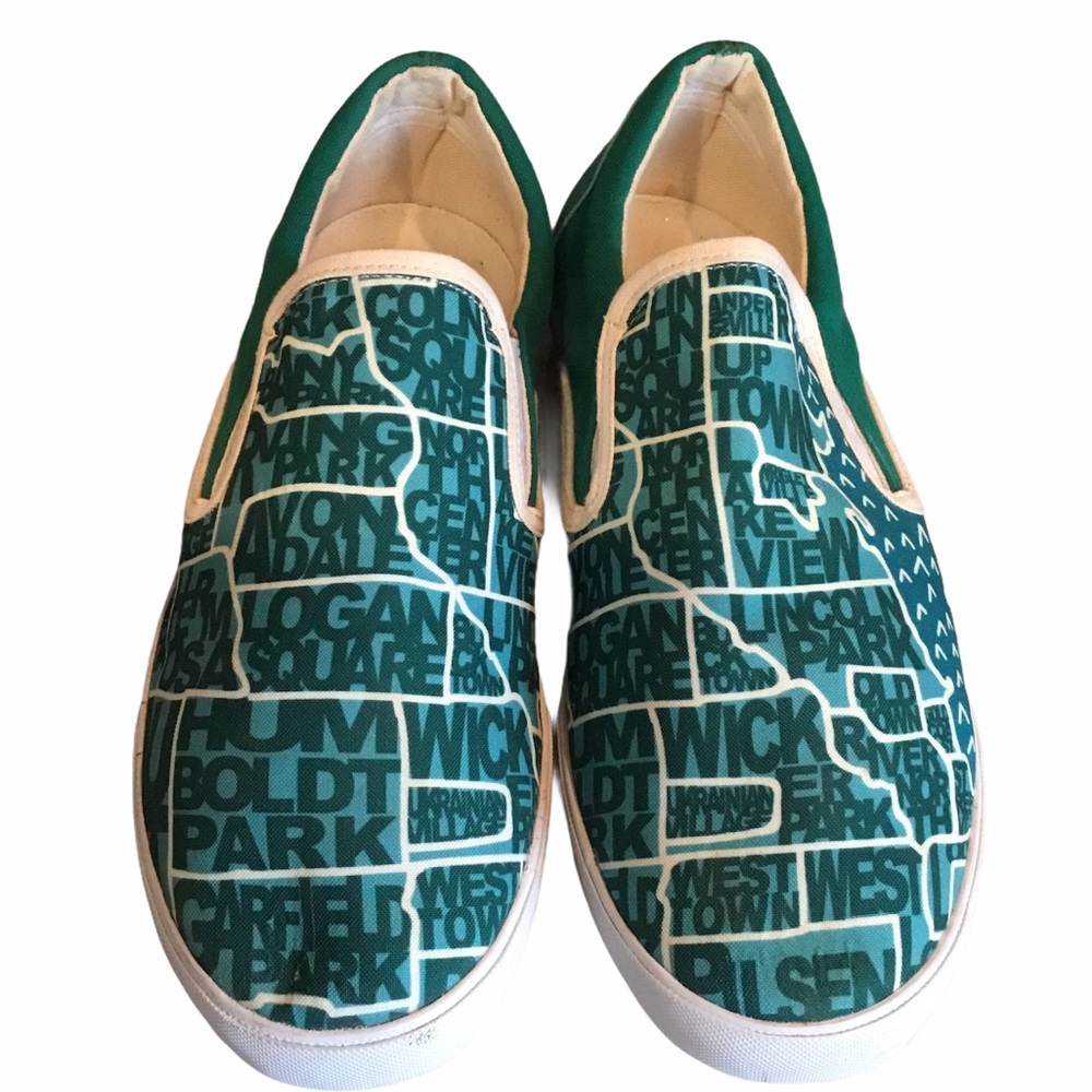 Inkkas W82 Chicago Neighborhood Slip On Shoes